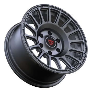 Custom forged wheel RV-MT117 in matte black finish, perfect for luxury vehicles and Toyota truck wheels.